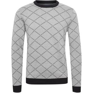 BLEND Trui 'Nison'  lichtgrijs / zwart