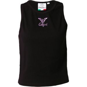 Carlo Colucci Gebreide top  lichtblauw / mintgroen / lila / zwart