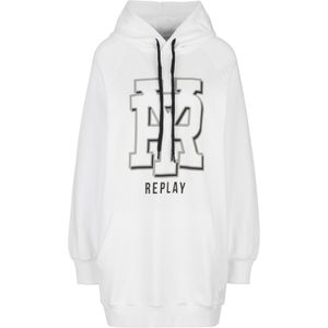 REPLAY Sweatshirt  zwart / wit