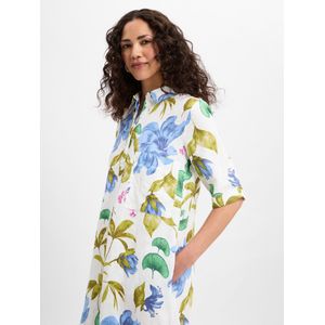 Marie Lund Zomerjurk  duifblauw / groen / olijfgroen / wit