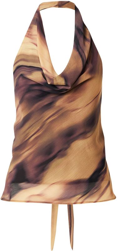 TOPSHOP - Haltertop - Mouwloos - Regular Fit - Mesh Details