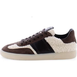 Kennel & Schmenger - POP - Sneakers - Beige - Donkerbruin - Snoersluiting