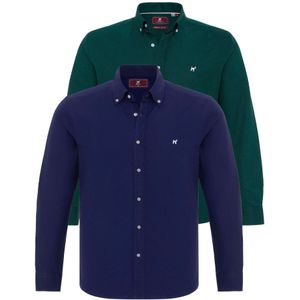 Williot Overhemd  navy / donkergroen