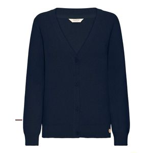 Oxmo Gebreid vest 'Fiana'  nachtblauw