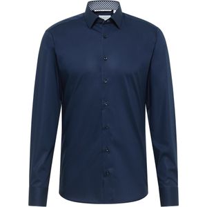 Eterna - Overhemd - Navy - Slim Fit - NON IRON (strijkvrij)