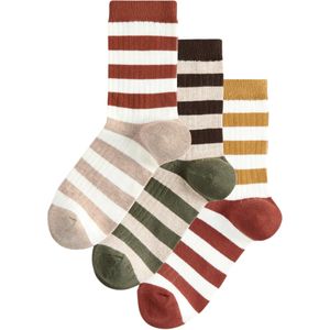 Next Sokken  donkerbruin / olijfgroen / rood / wit