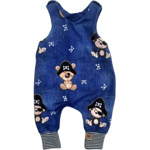 Land-Juwelen Rompertje/body  navy / cappuccino / zwart / wit