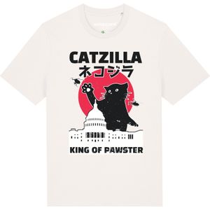 Watapparel Shirt 'Catzilla'  bloedrood / zwart / wit