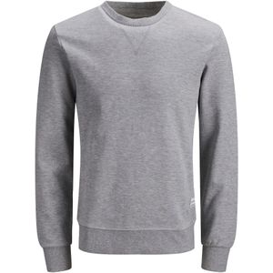 JACK & JONES ESSENTIALS Sweater JJEBASIC Lichtgrijs Melange