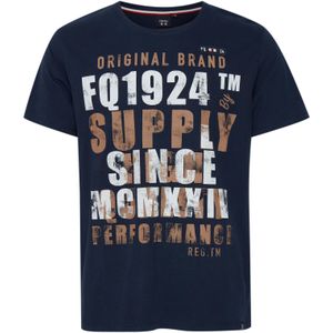 FQ1924 Shirt 'WERNO'  navy / bruin / wit