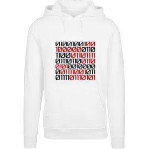 F4NT4STIC Sweatshirt 'I Love You 01001001 Binary Code Valentinstag'  rood / zwart / wit