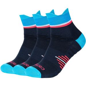 camano Sportsokken  blauw / marine / rosa