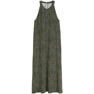 Marc O'Polo - Jurk - Groen / Zwart - Mouwloos - 3/4 Lengte