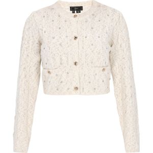 faina Gebreid vest  offwhite