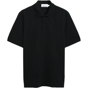 ARMEDANGELS - Shirt - Zwart - Katoen - Polokraag - Kwartmouw