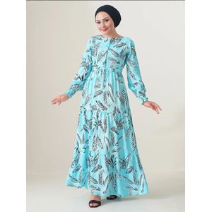 Bigdart Jurk  hemelsblauw / zwart / wit