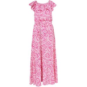IZIA Zomerjurk  pink / donkerrood / wit