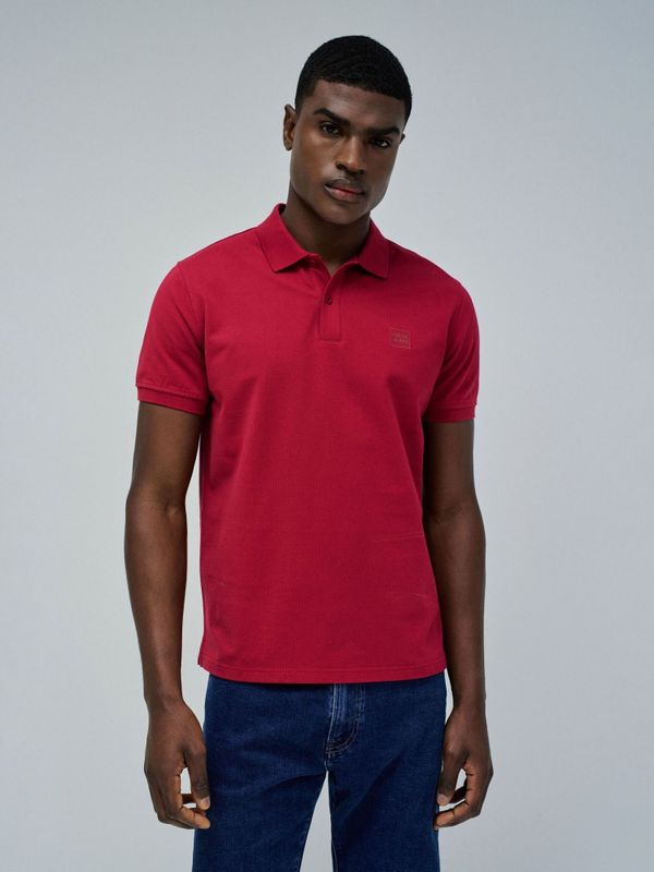 Salsa Jeans - Poloshirt - Rood - Basic Regular Fit - Korte Mouw