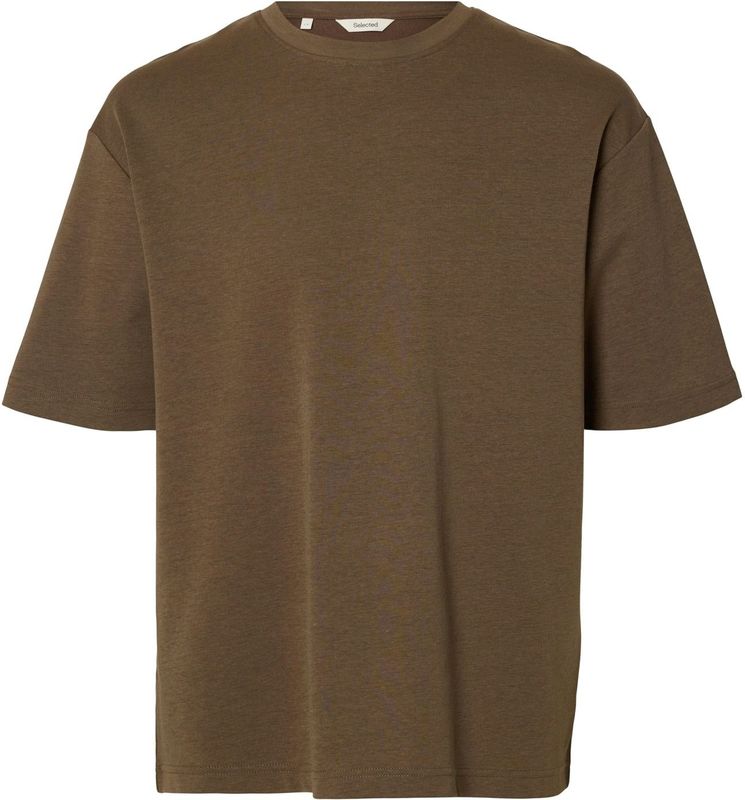 SELECTED Shirt 'SLHOSCAR'  chocoladebruin
