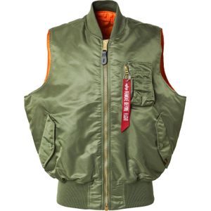 ALPHA INDUSTRIES Bodywarmer 'MA-1'  olijfgroen / rood