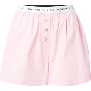 OH APRIL Broek 'OH APRIL x LOVE Stories - James'  rosa / zwart / wit