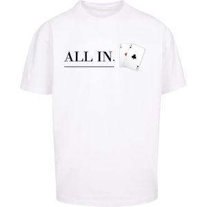 F4NT4STIC Shirt 'Poker All In Karten'  rood / zwart / wit