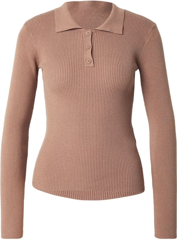 Pcmira - Knit Polo - Gebreide Polo - Lange Mouwen - Nauwsluitend