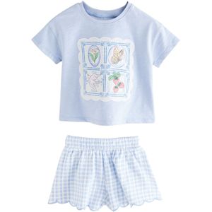 Next Set  lichtblauw / lichtgeel / groen / wit