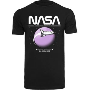 F4NT4STIC Shirt 'NASA Shuttle Orbit'  grijs / lavendel / zwart / wit