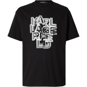 Karl Lagerfeld Shirt  zwart / wit