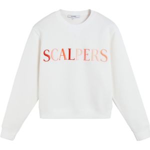 Scalpers Sweatshirt  oranje / rosa / rood / wit