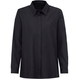 heine - Lange Blouse - Zwart - Katoen/Polyester - Knoopsluiting - Lange Mouwen