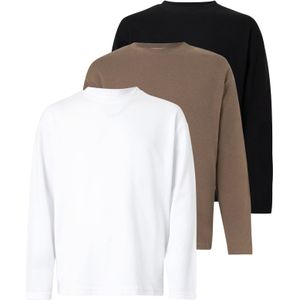 SELECTED Shirt 'SLHOSCAR'  bruin / zwart / wit