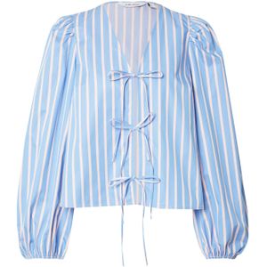 & Other Stories Blouse  lichtblauw / wit