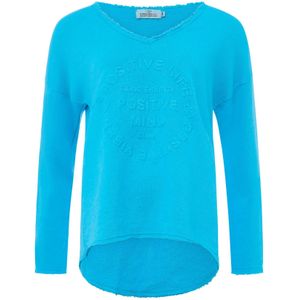 Zwillingsherz Sweatshirt 'Positive Mind'  hemelsblauw
