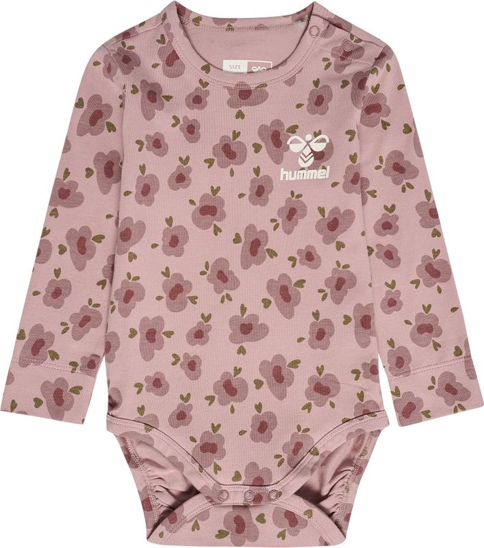 Hummel Romper L/æ - hmlFjora - Adobe Rose - Hummel - 56 - Romper L/S