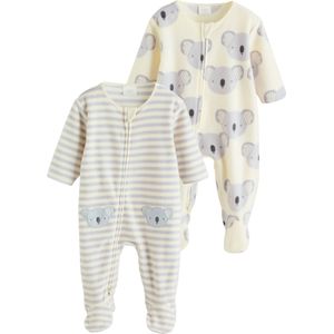 Next Nachtkledij  duifblauw / greige / zwart