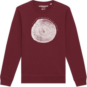 Watapparel Sweatshirt ' Baumscheibe '  bourgogne / wit