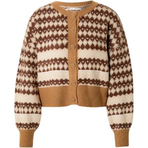 ONLY Gebreid vest  beige / bruin