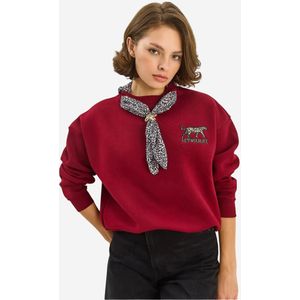 Bianco Lucci Sweatshirt  goud / bourgogne / zwart / wit