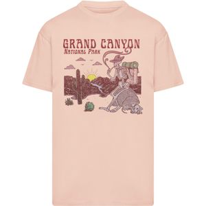 F4NT4STIC Shirt 'US National Parks Grand Canyon Sunrise'  grijs / oudroze / bourgogne