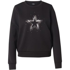 ONLY Sweatshirt 'ONLMARCY'  zwart / zilver