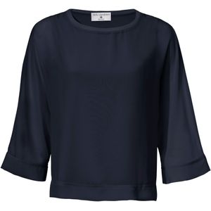 Shirt - Marine - 100% Polyester - Ronde Hals - 3/4-Mouwen