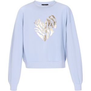 faina Sweatshirt 'Fashion Look'  lichtblauw / goud