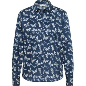 Eterna - Overhemdblouse - Navy - Regular fit - EASY IRON