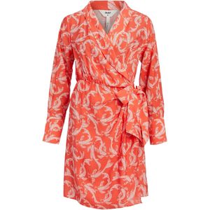 OBJECT Jurk 'Rio'  koraal / wit