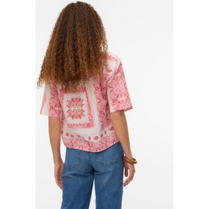 VERO MODA Blouse 'VMMILAN OMIA'  rood / wit
