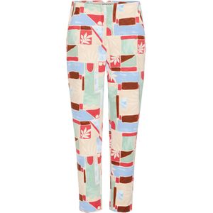 Ichi - Veelkleurige Broek - Slim-fit - Hoge Taille - Dames