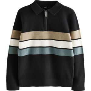 Next Trui  donkerbeige / cyaan blauw / zwart / wit