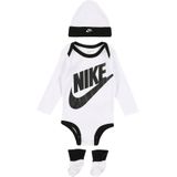 Nike - Futura Logo - 3-delige Set voor Babyjongens - Wit met Zwarte Details